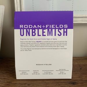 Rodan+Fields UNBLEMISH acne kit.